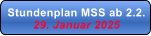 Stundenplan MSS ab 2.2. 29. Januar 2025