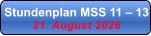 Stundenplan MSS 11 � 13 21. August 2026